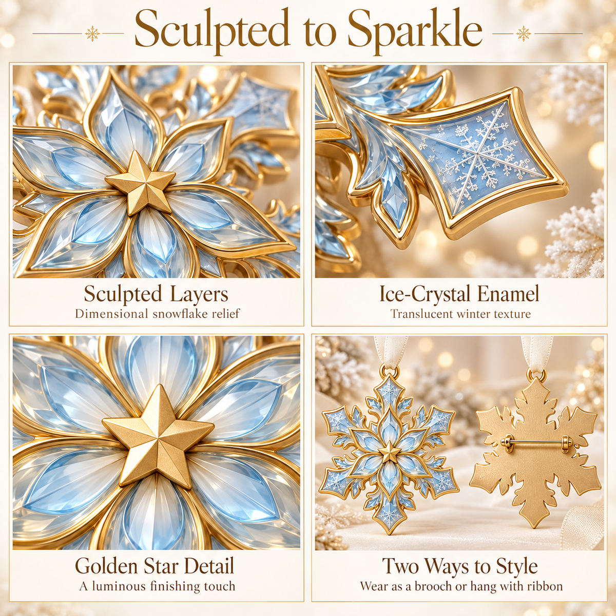Winter Wonder Snowflake Star Ornament
